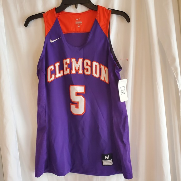 Nike Clemson Tigers Elite Enforcer‎ Basketball Jersey Women's M Purple #5 Nwt - Picture 7 of 7